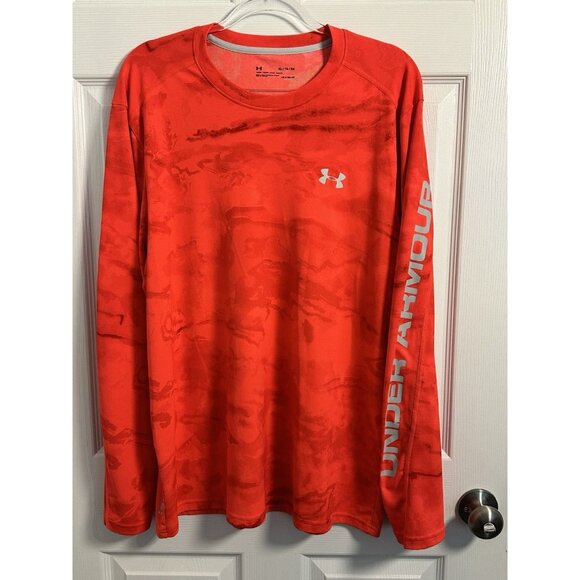 Under Armour Men's Iso-Chill Shore Break Camo Heat Gear Long Sleeve Shirt Sz XL - Picture 1 of 12